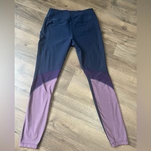 Nike Navy purple Power Legend Dri-Fit Full Length Yoga Leggings